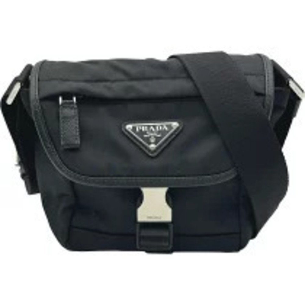 Prada Re Edition Saffiano leather shoulder bag Black